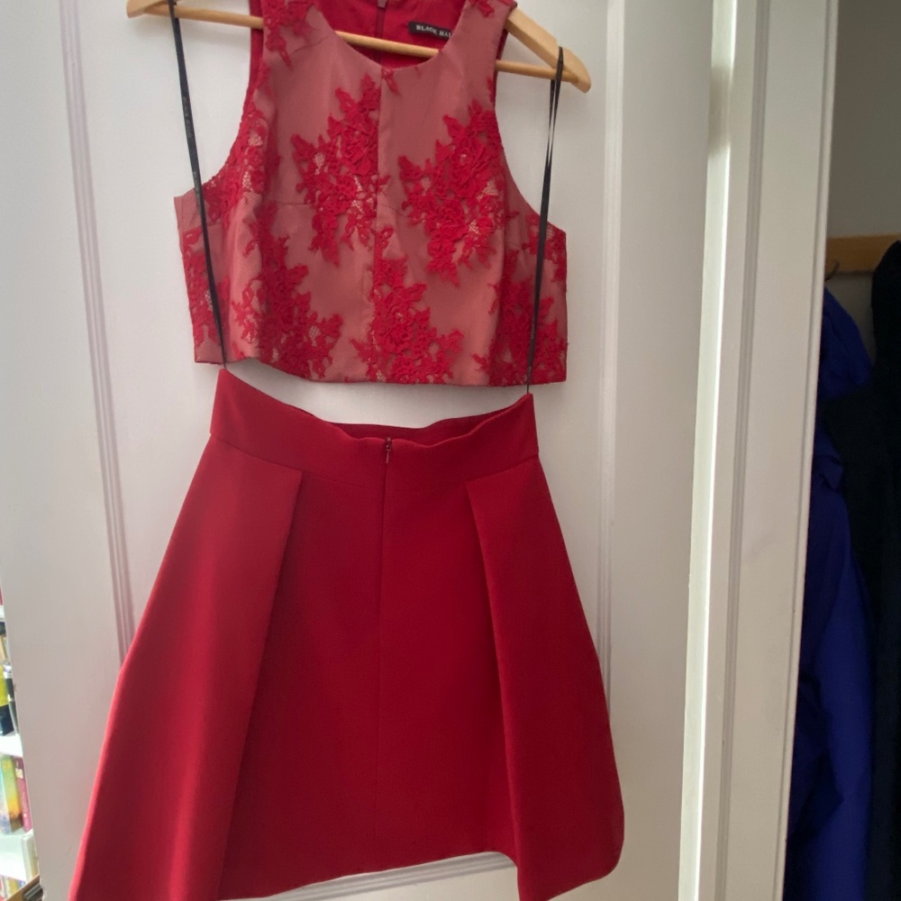 Black Halo Red Dress (2 piece) Size 6, Worn Once